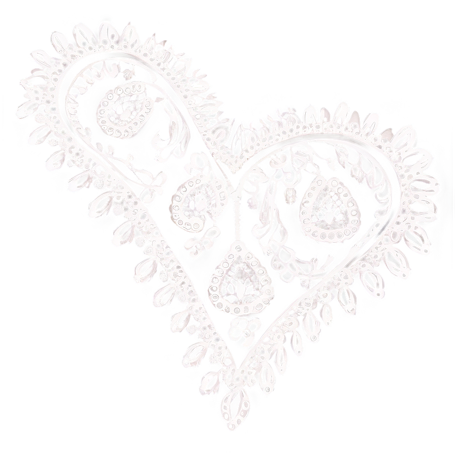 Lace Heart Outline Png 05252024