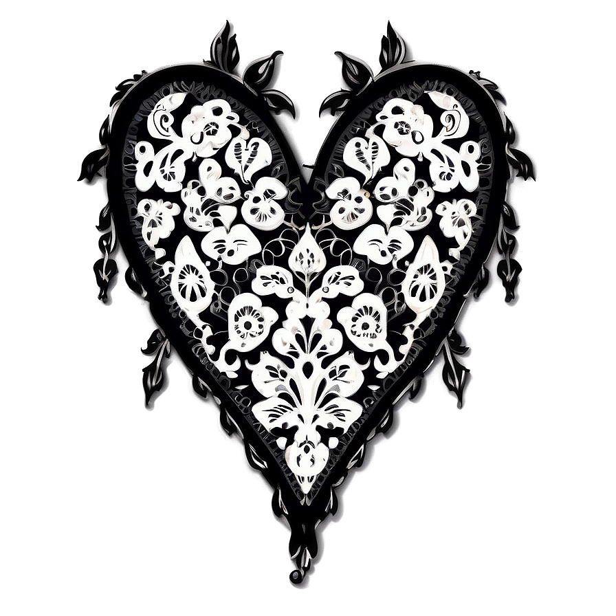 Lace Heart Vector Png 45