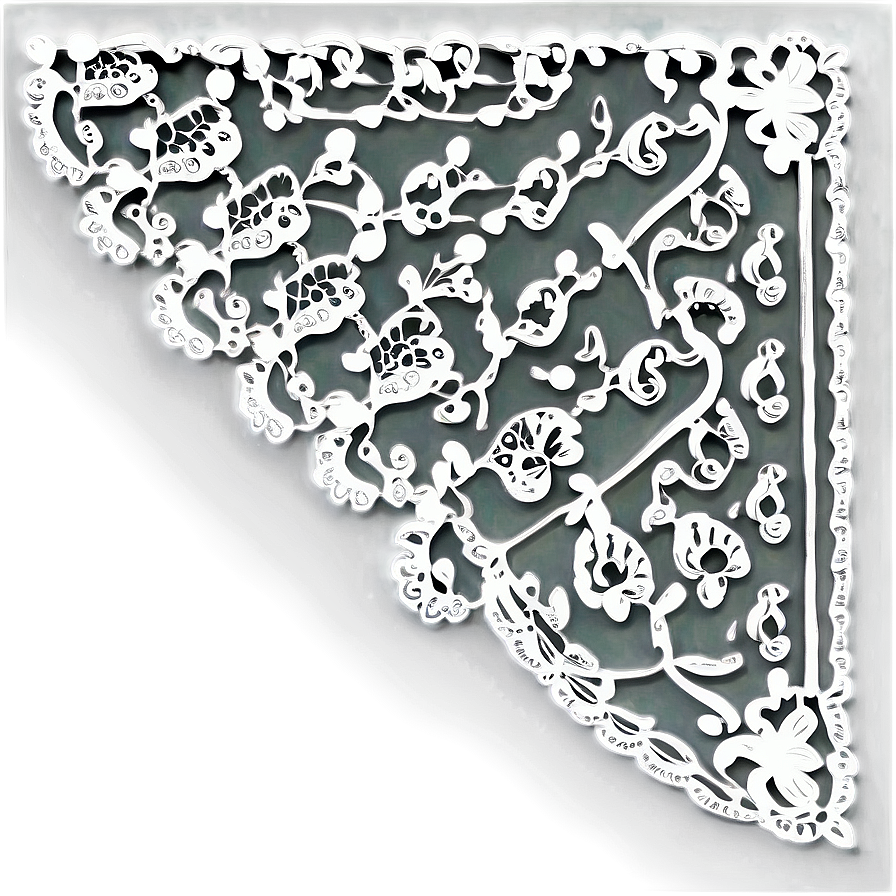 Lace Pattern Corner PNG xrn PNG with transparent background