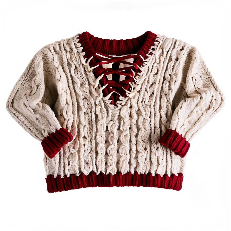 Lace-up Red Sweater Png Cig