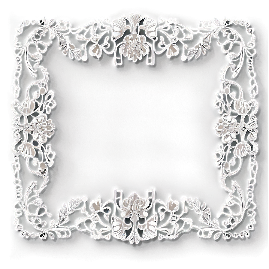 Lace Wedding Frame Png 06262024