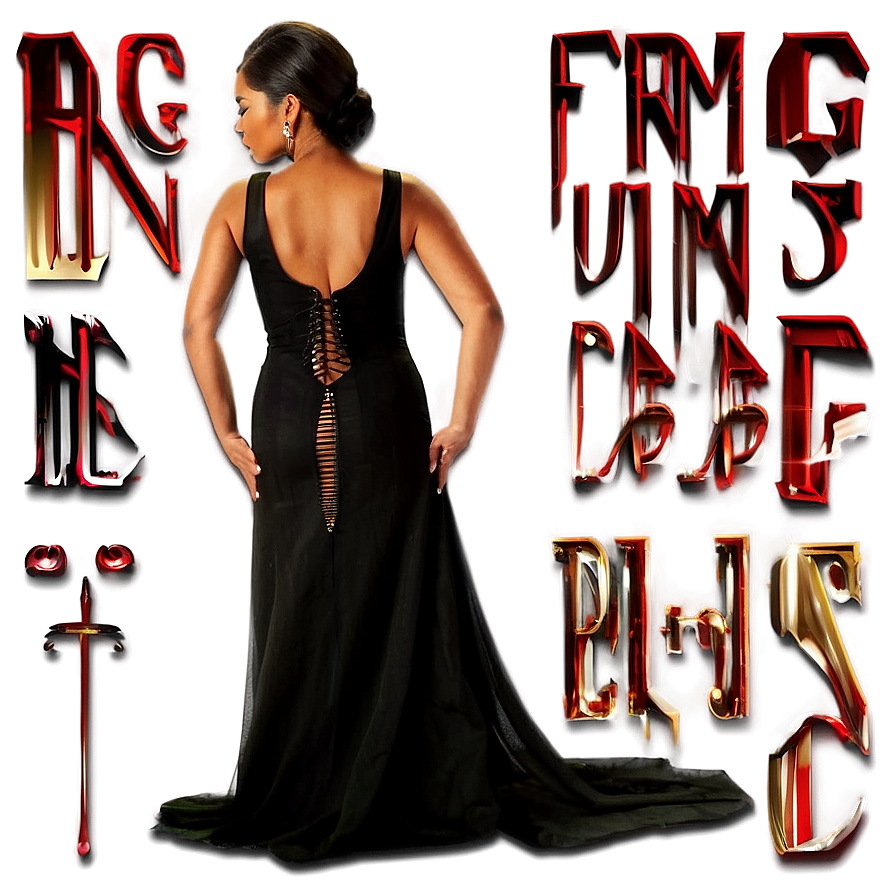 Lady In Black Png 06112024