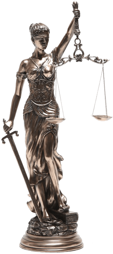 Lady Justice Statue PNG image with a transparent background, free high-resolution download