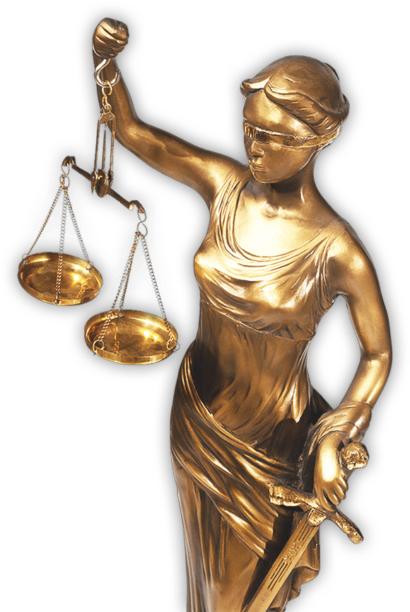 Lady Justice Statue PNG with transparent background