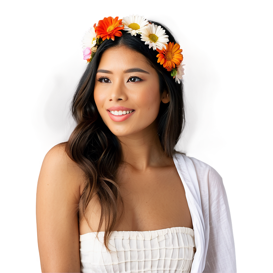 Lady With Flowers Png Sof55