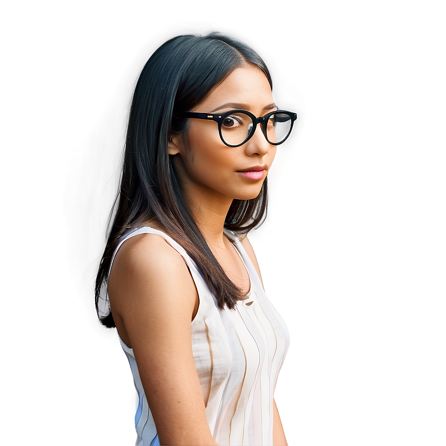 Lady With Glasses Png Rok86