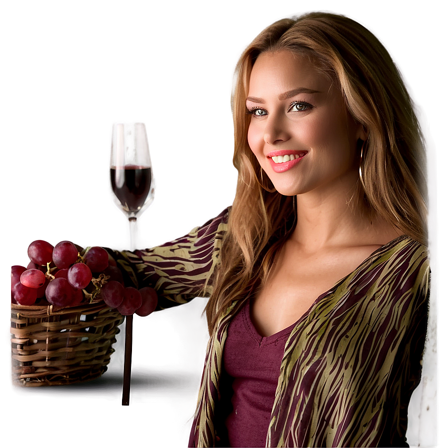 Lady With Wine Png 06112024