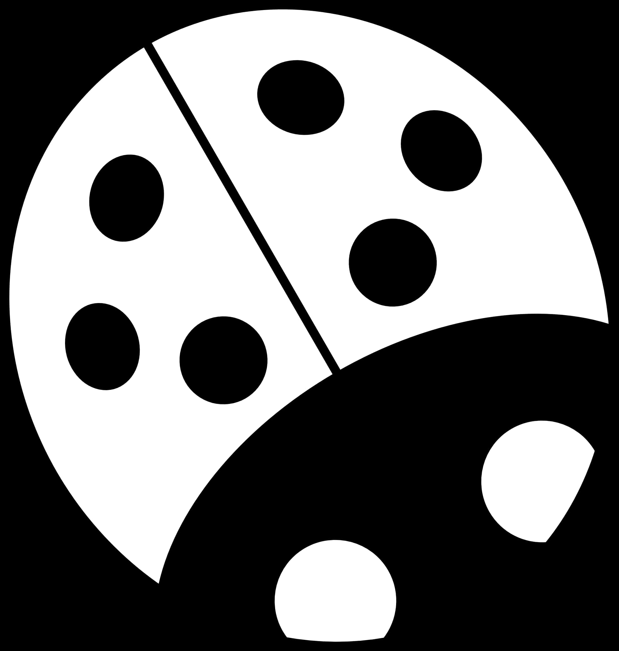 Ladybug Icon Blackand White