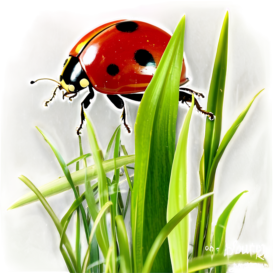 Ladybug In Grass Png 05242024