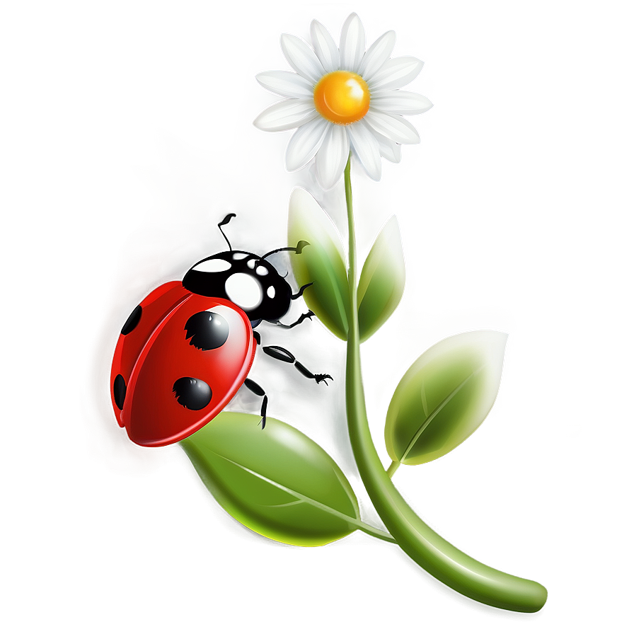 Ladybug On Flower Png 96