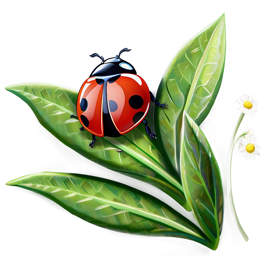 Ladybug On Flower Png Lcd86