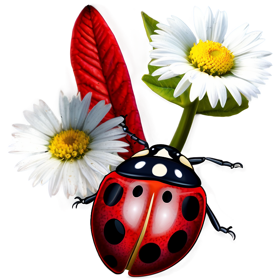 Ladybug On Flower Png Rii