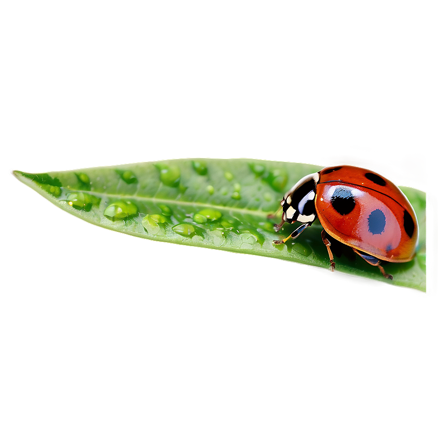 Ladybug on Leaf PNG 06112024 PNG with transparent background