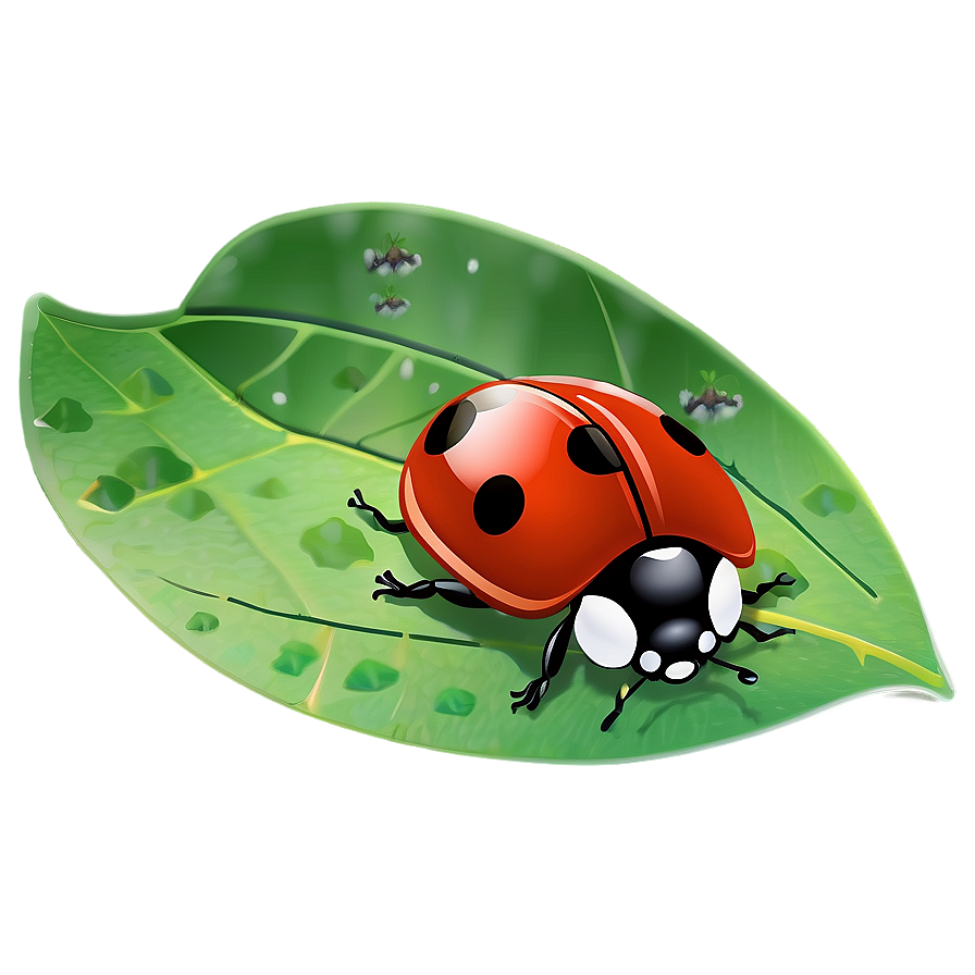 Ladybug on Leaf PNG agg35 PNG with transparent background