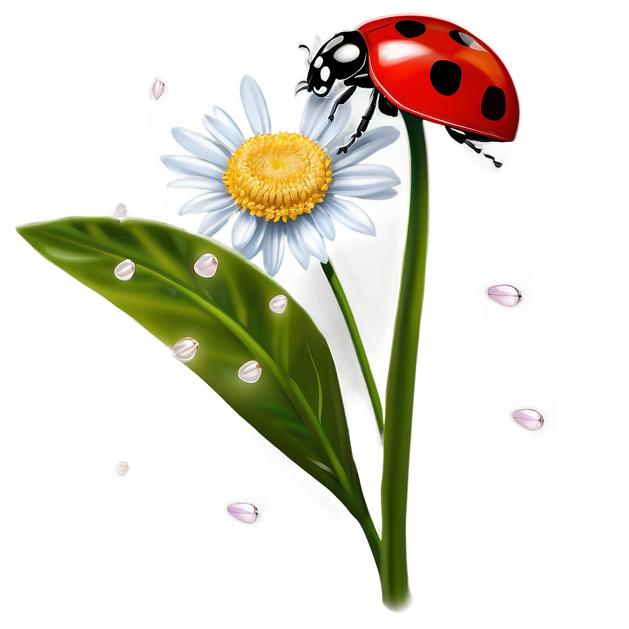 Ladybug On Petal Png 35