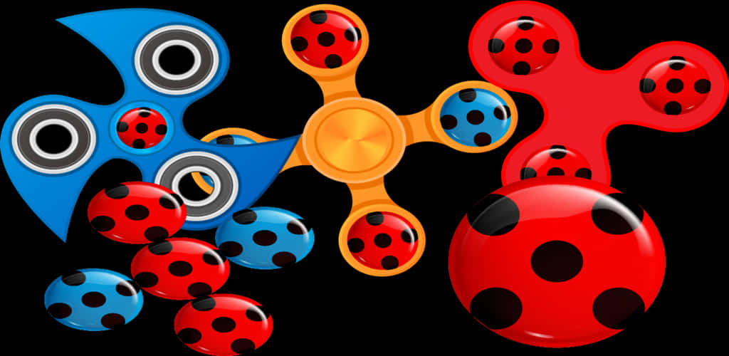 Ladybug Themed Fidget Spinners