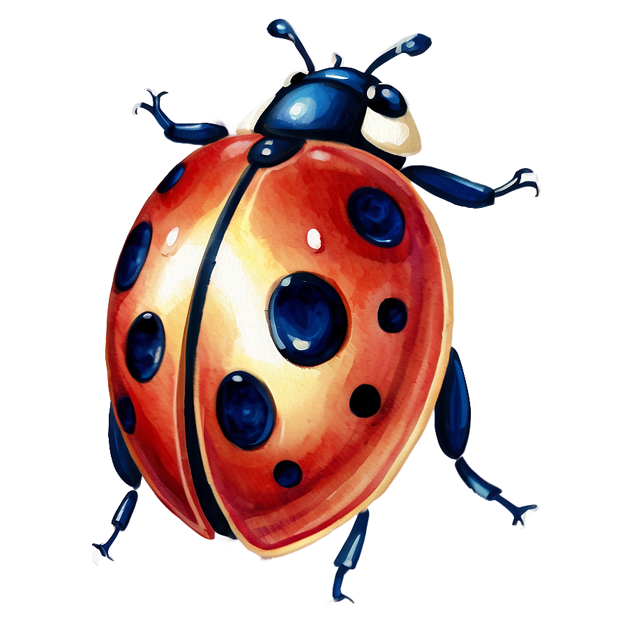 Ladybug Watercolor Painting Png 44