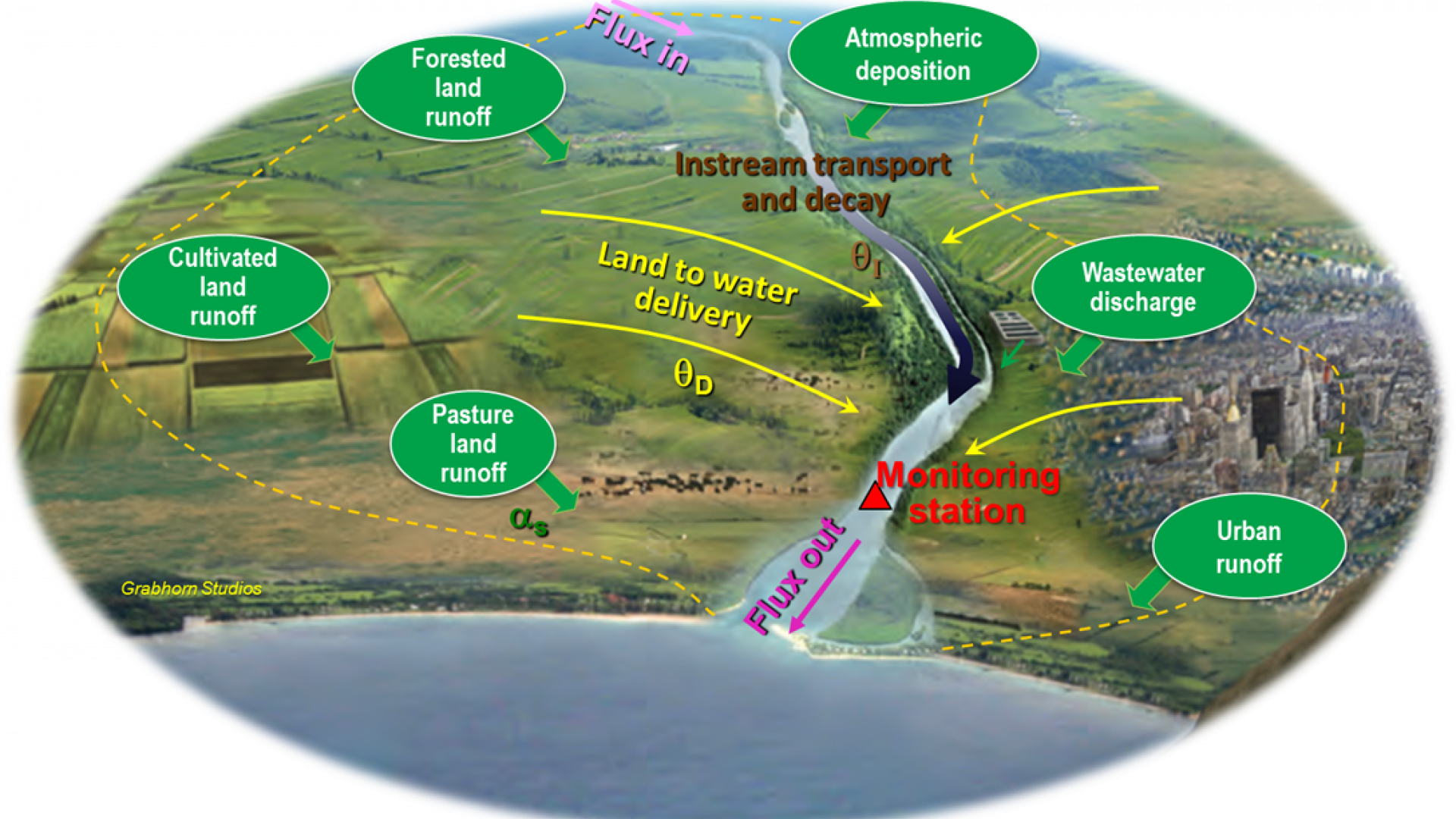 Lake Ecosystem Inputsand Outputs Diagram