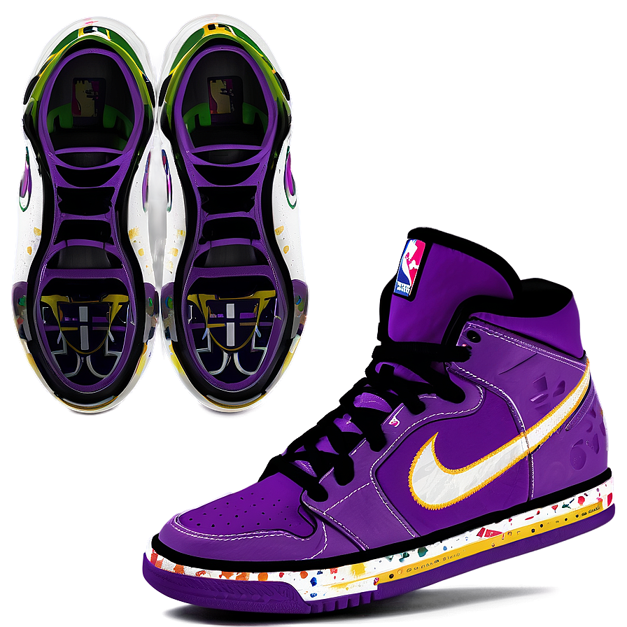 Lakers Custom Shoes PNG 05212024 PNG with transparent background