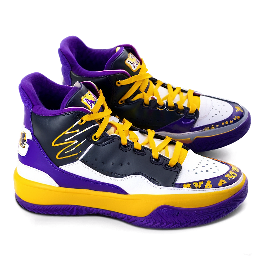 Lakers Custom Shoes PNG 05212024 PNG with transparent background