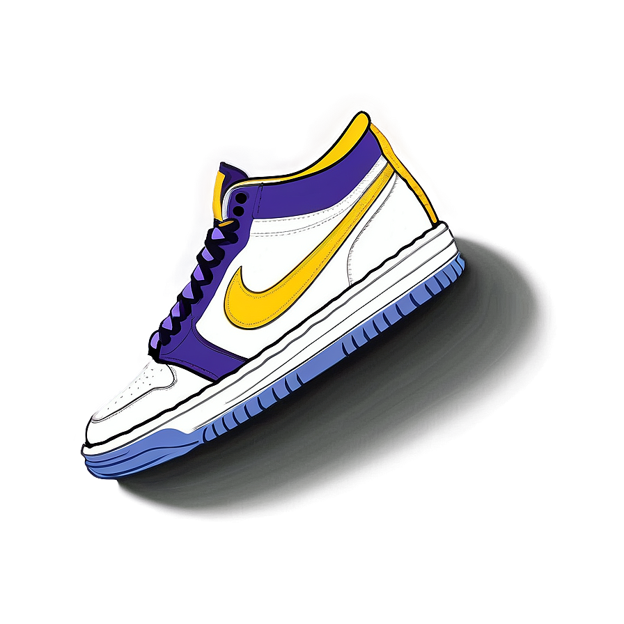 Lakers Custom Shoes PNG bfm PNG with transparent background