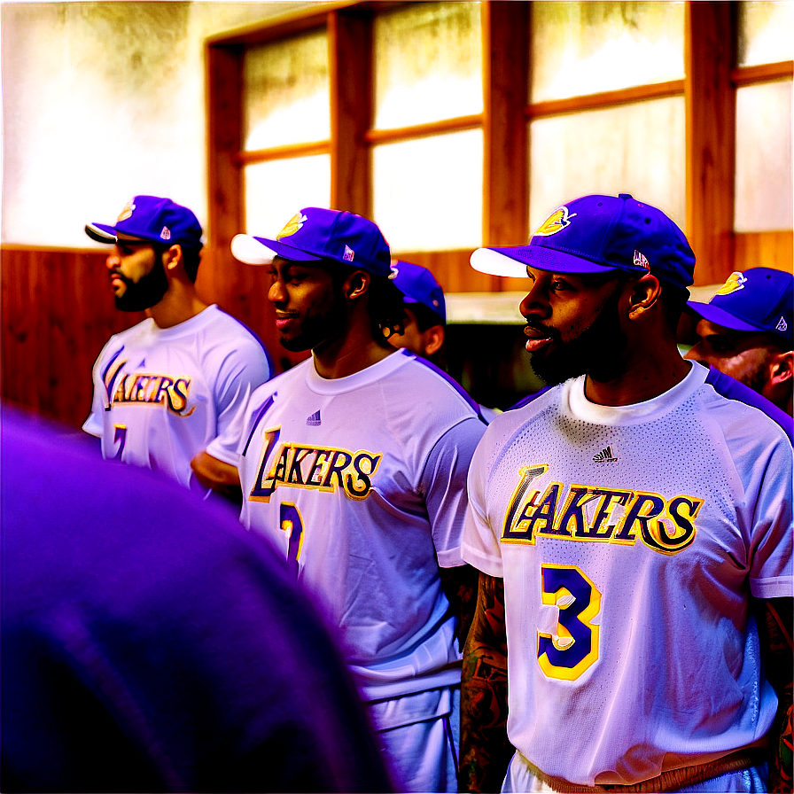 Lakers Pre-Game Rituals PNG 05212024 PNG with transparent background