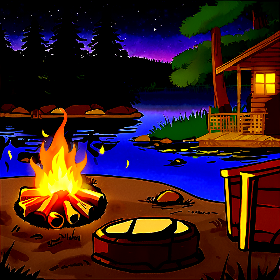 Lakeside Campfire Nights Png 06282024