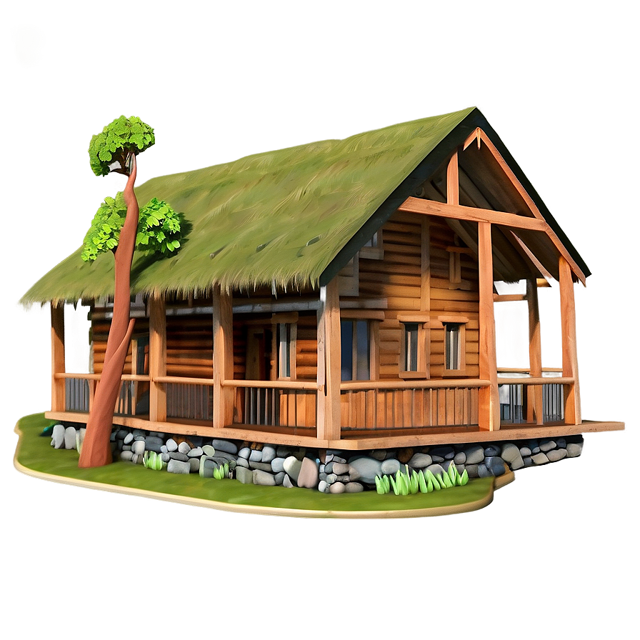 Lakeside Fishing Cabin PNG fve PNG image with a transparent background, free high-resolution download