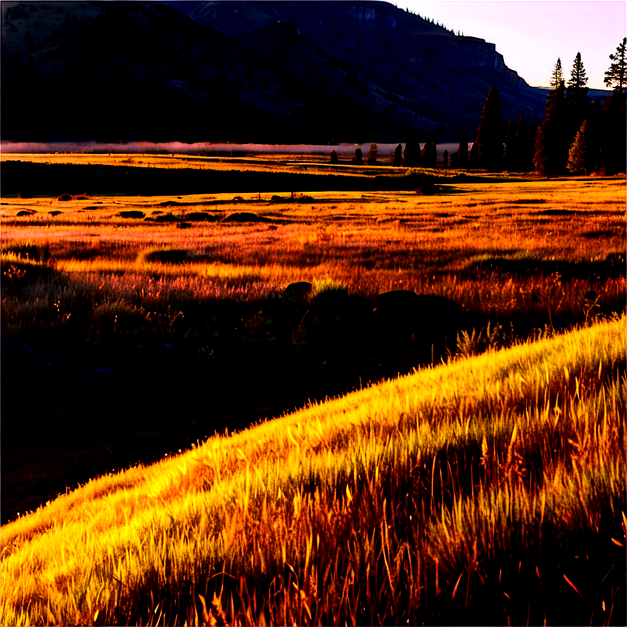 Lamar Valley Sunrise Yellowstone Png Nxy62