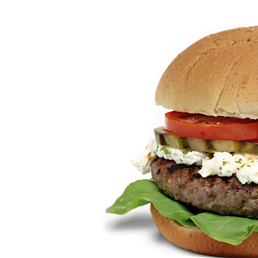 Lamb Burger With Feta Png Lgu18