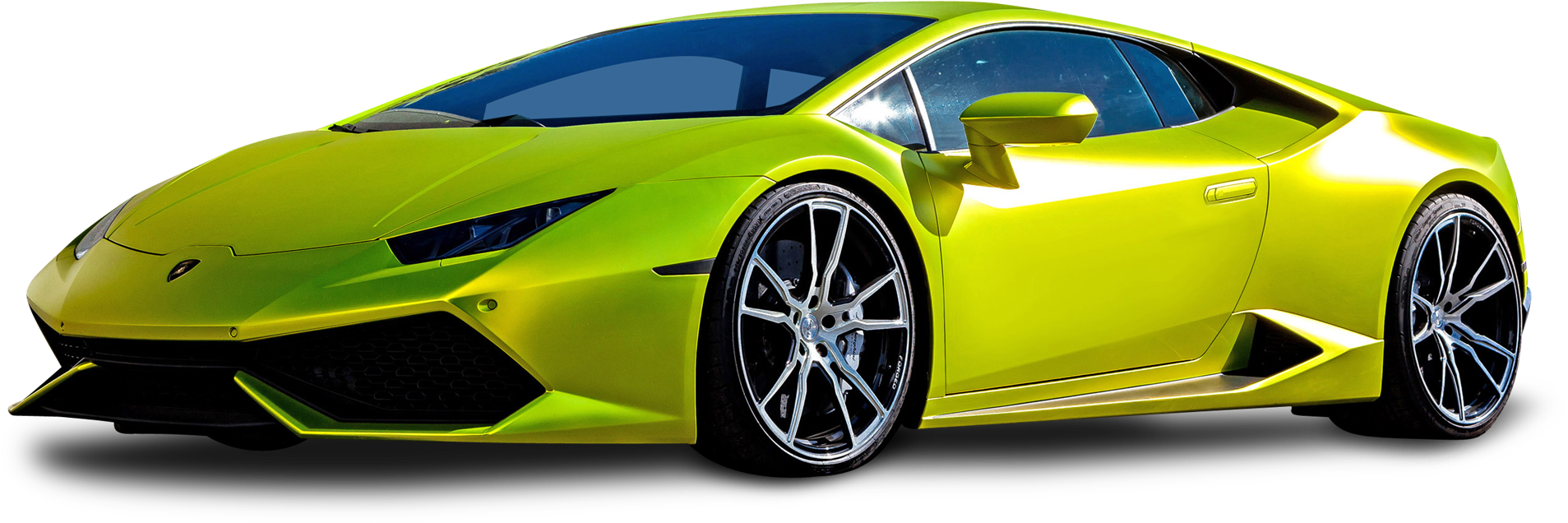 Lamborghini Huracan E V O Yellow Side View