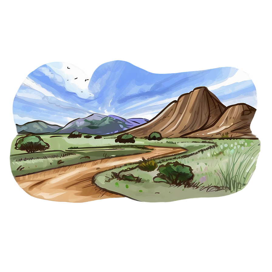 Landscape Sketch Drawing PNG 05212024 PNG with transparent background