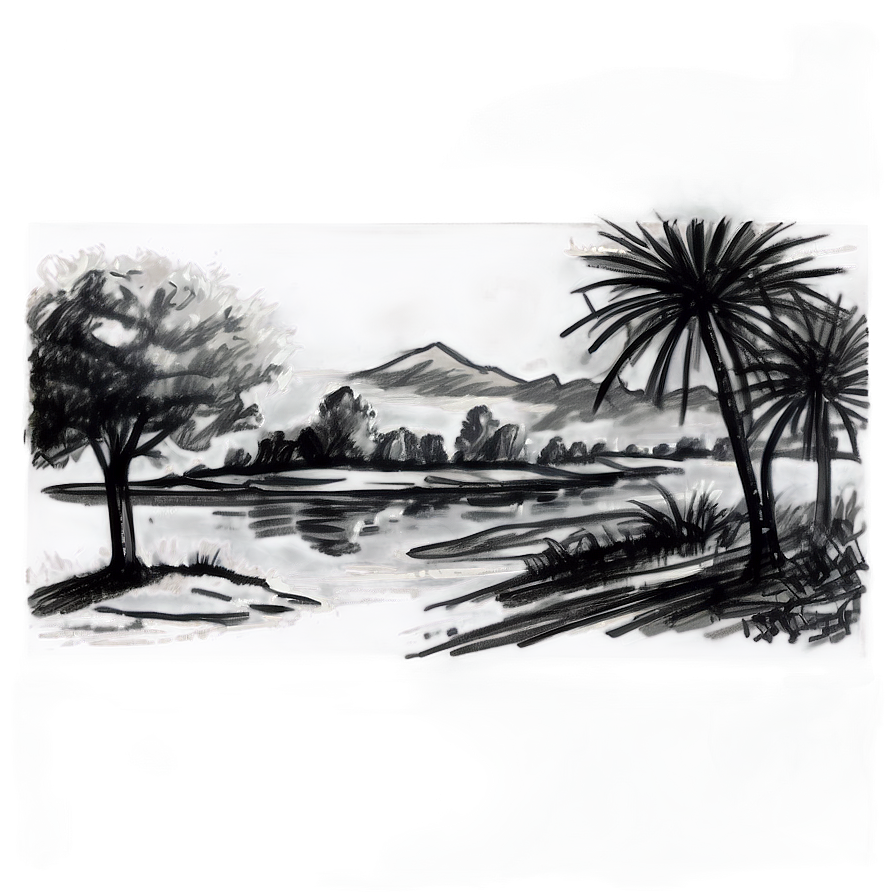 Landscape Sketch Drawing PNG vvq3 PNG with transparent background