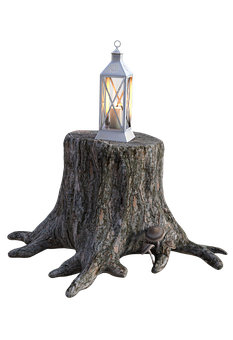 Lanternon Tree Stump PNG with transparent background