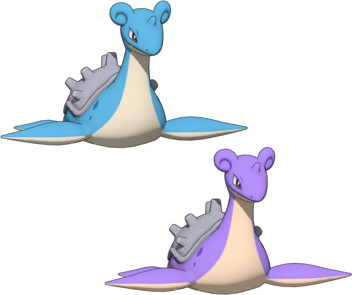 Laprasand Shiny Lapras Comparison