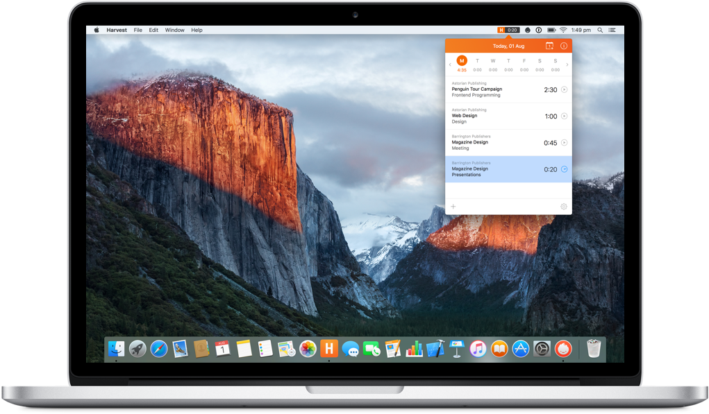 Laptop Display Time Tracking App PNG with transparent background