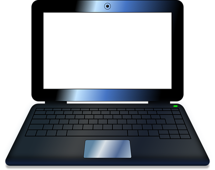 Laptopwith Blank Screen PNG with transparent background