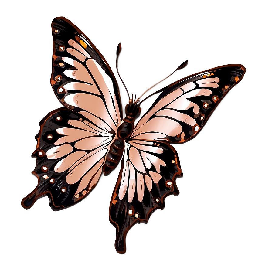 Large Rose Gold Butterfly Png Lty