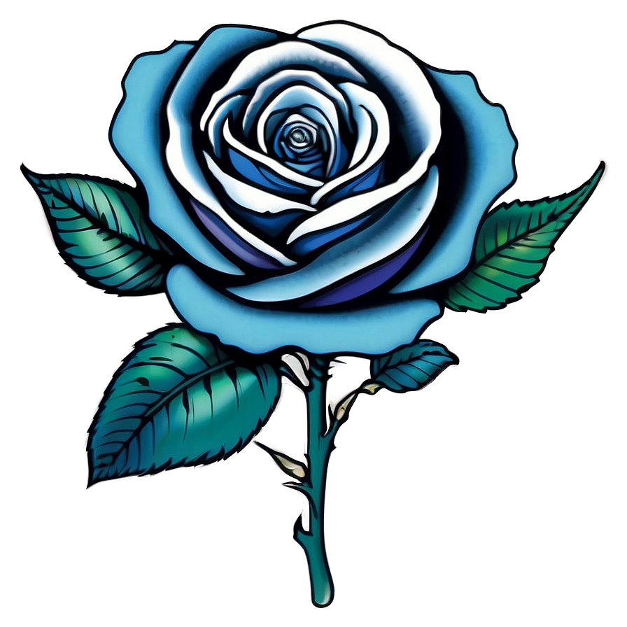 Large Rose Tattoo Template Png 05252024