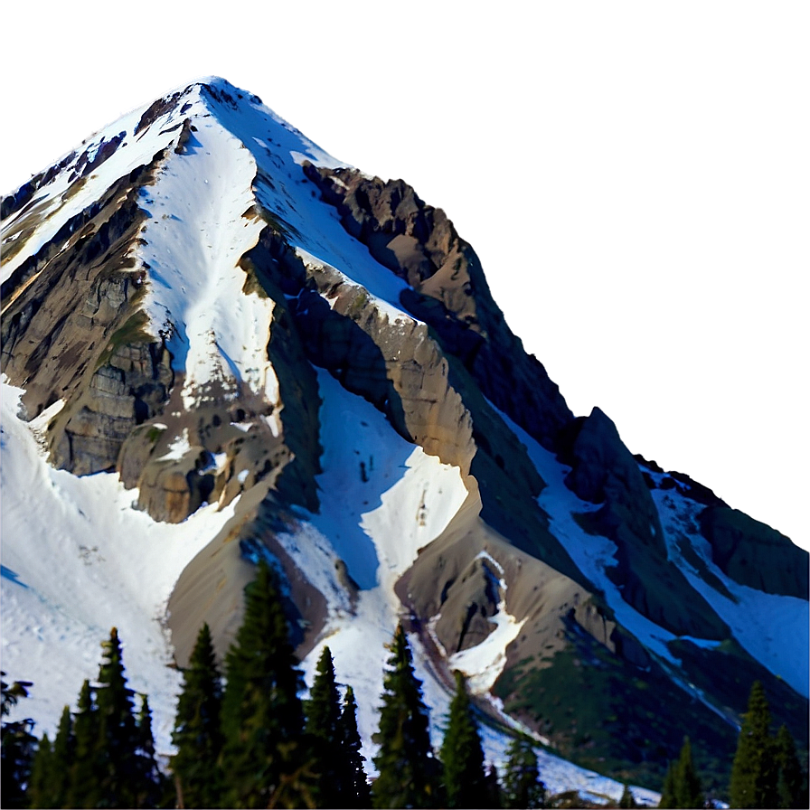 Large Snowy Mountain Peak PNG 06252024 PNG with transparent background