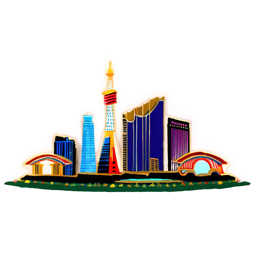 Las Vegas Skyline Drawing Png 45