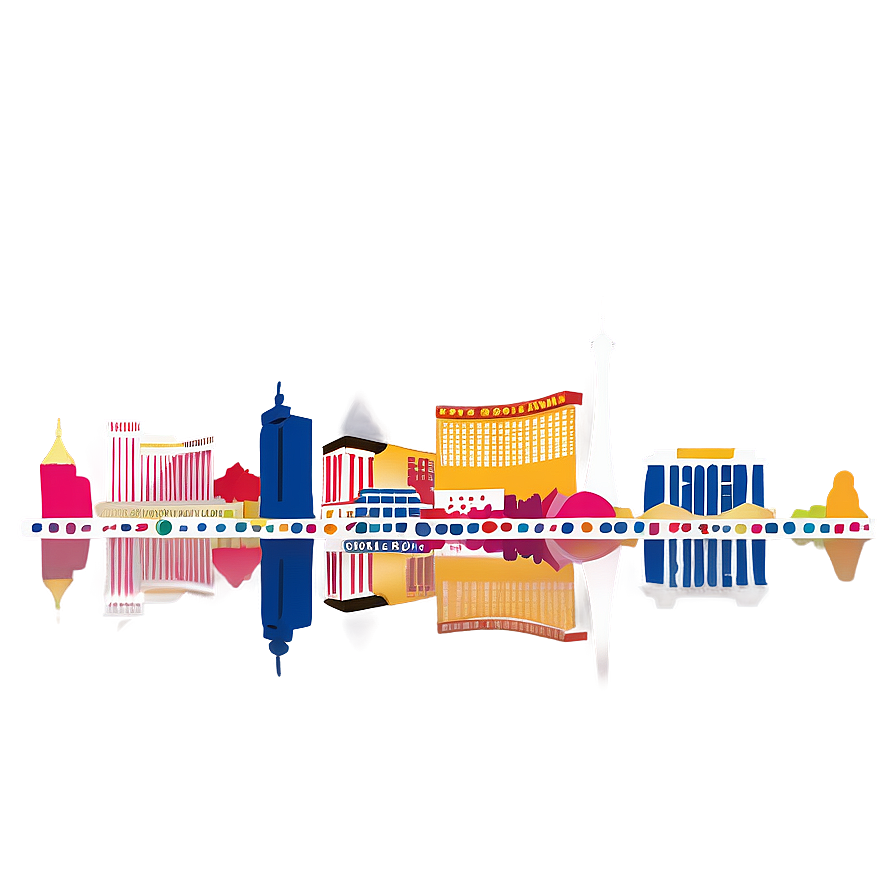 Las Vegas Skyline Graphic Png 4