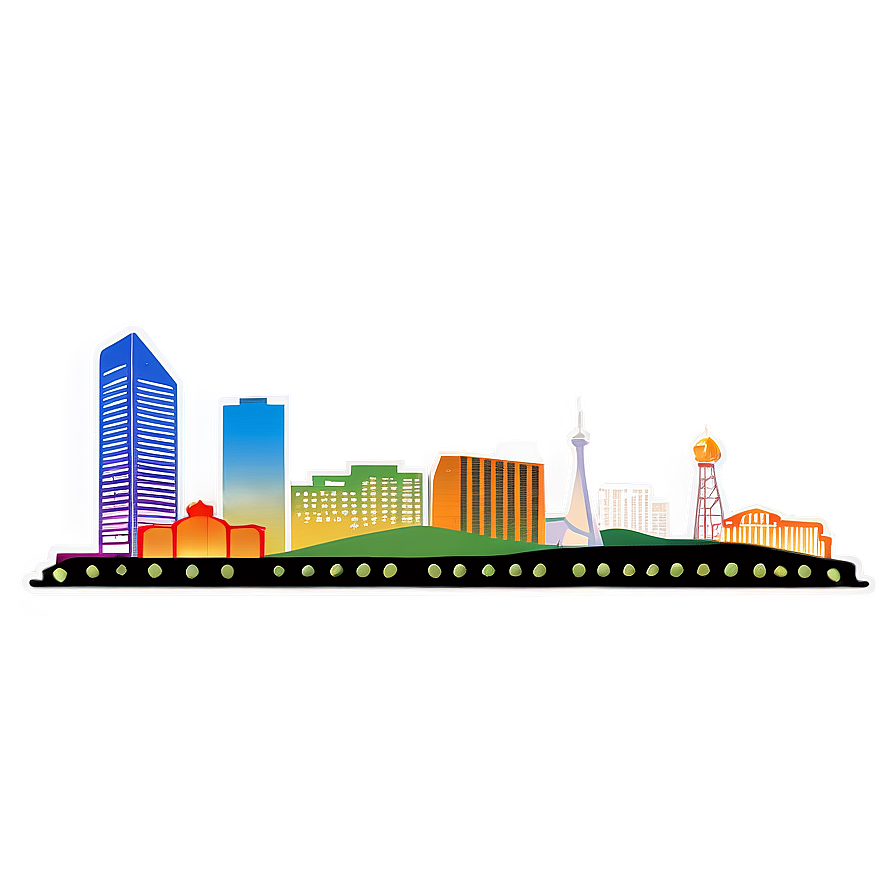 Las Vegas Skyline Illustration Png 06252024