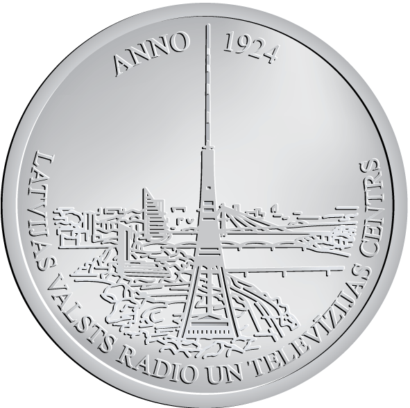 Latvian Radio Television Tower Coin1924