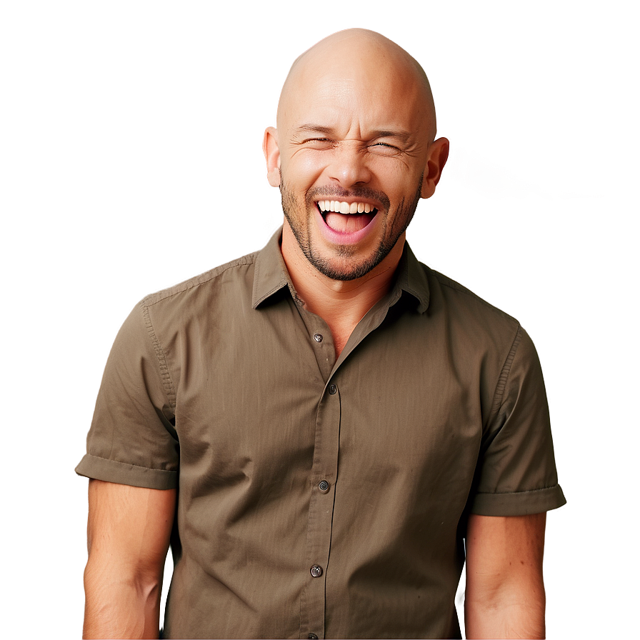 Laughing Bald Man Png Lxk90