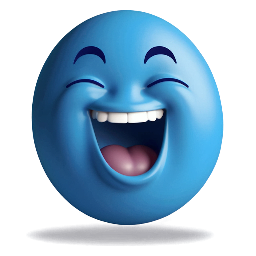 Laughing Blue Emoji Png Xqp35