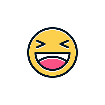 Laughing Emoji Graphic PNG with transparent background