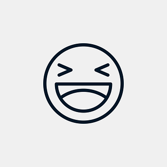 Laughing Emoji Graphic PNG with transparent background