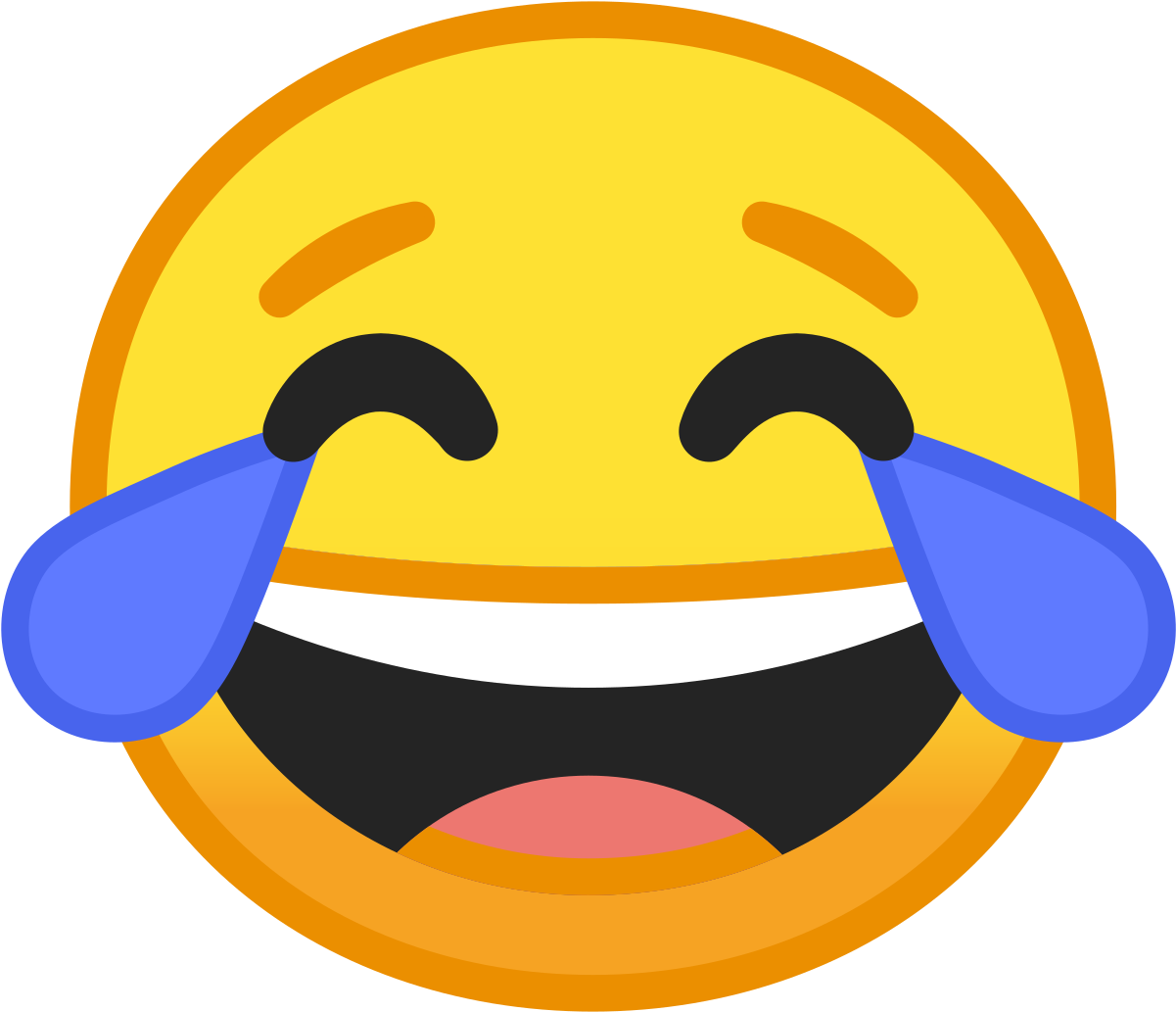 Android Crying Laughing Emoji - Google Laughing Emoji, HD Png Download PNG with transparent background