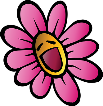 Laughing_ Flower_ Emoji_ Vector PNG with transparent background
